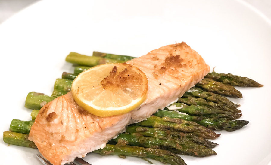 Lemon Ginger Salmon & Asparagus
