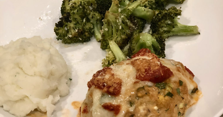 Mini Chicken Meatloaves with Broccoli
