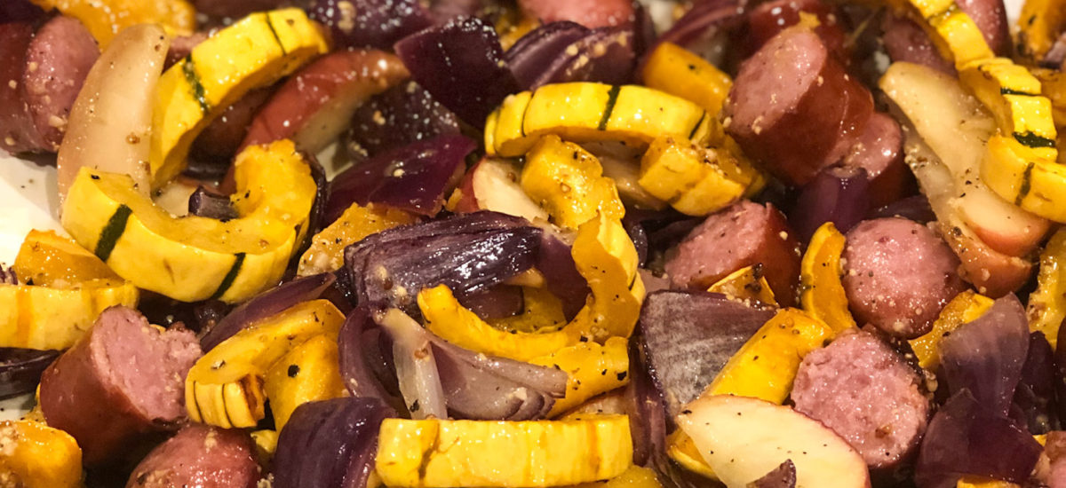 Roasted Sausage with Apple & Squash