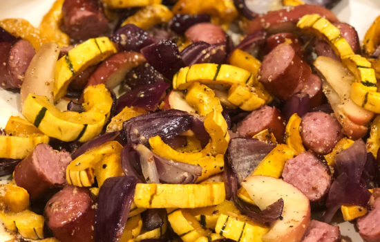 Roasted Sausage with Apple & Squash