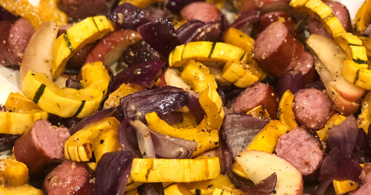 Roasted Sausage with Apple & Squash