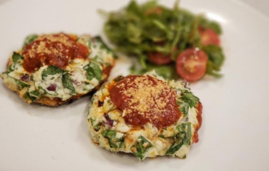 Cheese & Spinach Stuffed Portobellos
