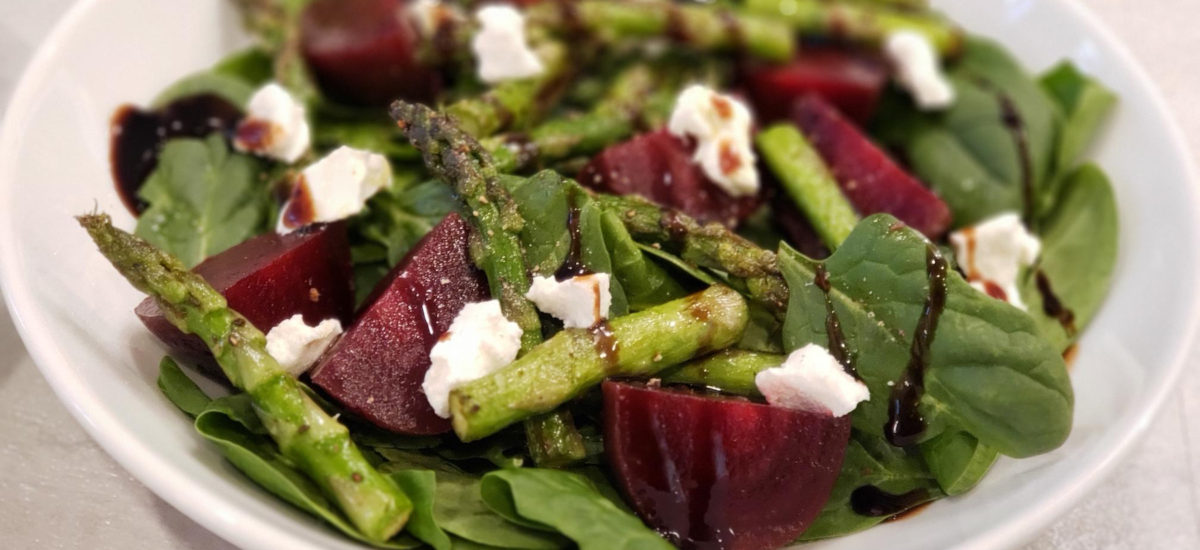 Beet Salad with Asparagus & Goat Cheese
