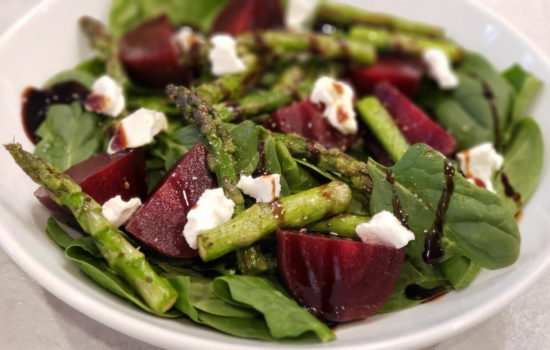 Beet Salad with Asparagus & Goat Cheese