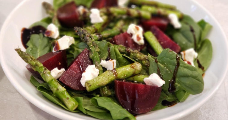 Beet Salad with Asparagus & Goat Cheese