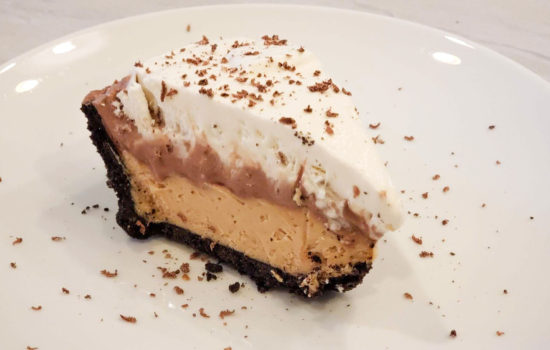 No Bake Peanut Butter Chocolate Cream Pie