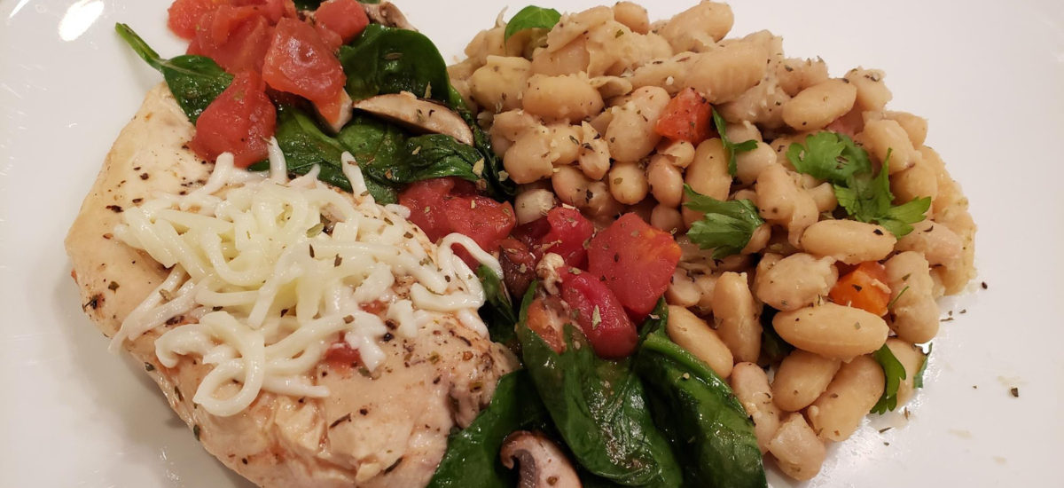 Tuscan Chicken and Sautéed White Beans