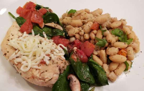 Tuscan Chicken and Sautéed White Beans