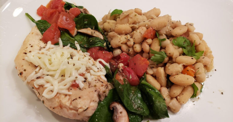 Tuscan Chicken and Sautéed White Beans
