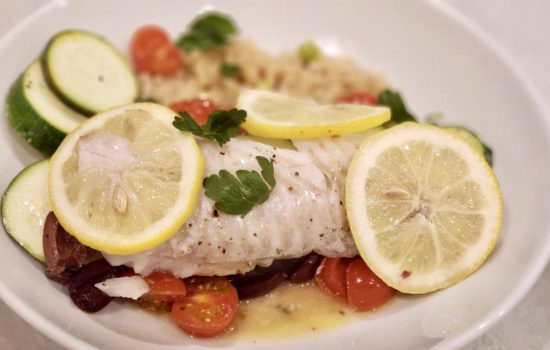 Lemon Zucchini Parchment Baked Cod