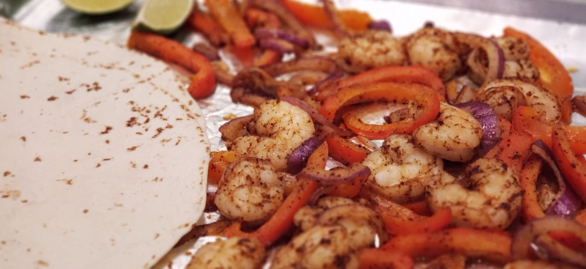 Sheet Pan Shrimp Fajitas