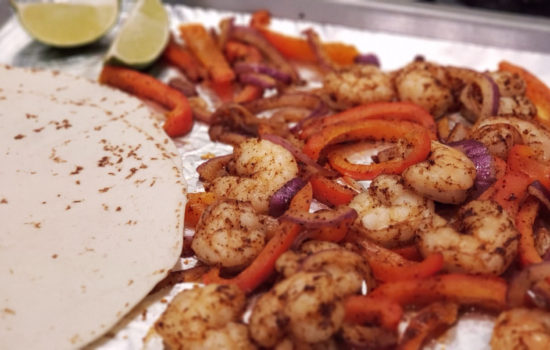 Sheet Pan Shrimp Fajitas