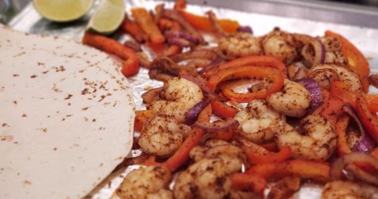 Sheet Pan Shrimp Fajitas
