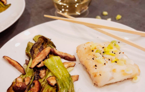 Miso Cod with Shiitakes & Bok Choy