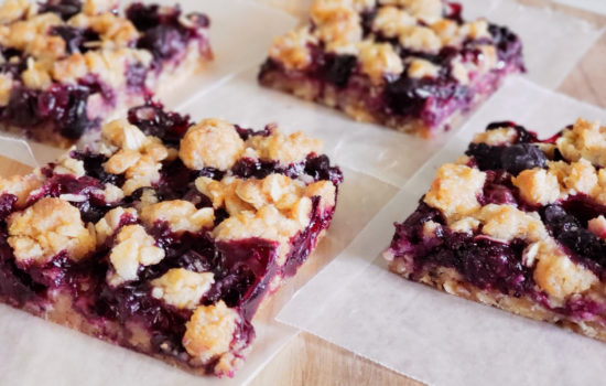 Blueberry Oatmeal Crumble Bars
