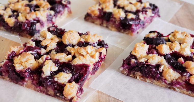 Blueberry Oatmeal Crumble Bars