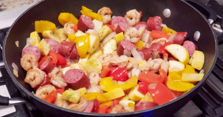 Shrimp & Sausage Paleo Skillet Meal