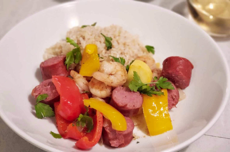 Shrimp & Sausage Paleo Skillet Meal