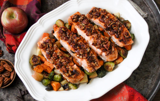 Maple Pecan Crusted Salmon