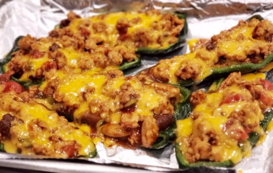 The Easiest Chili Stuffed Peppers!