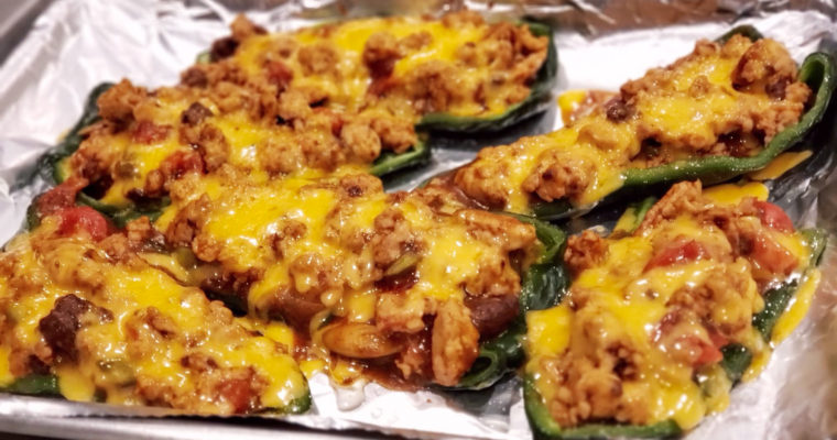 The Easiest Chili Stuffed Peppers!