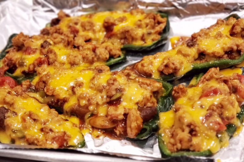 The Easiest Chili Stuffed Peppers!