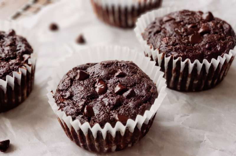 Keto Chocolate Zucchini Muffins