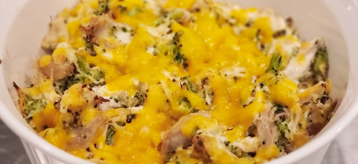 Easy Cheesy Rotisserie Chicken & Broccoli Bake