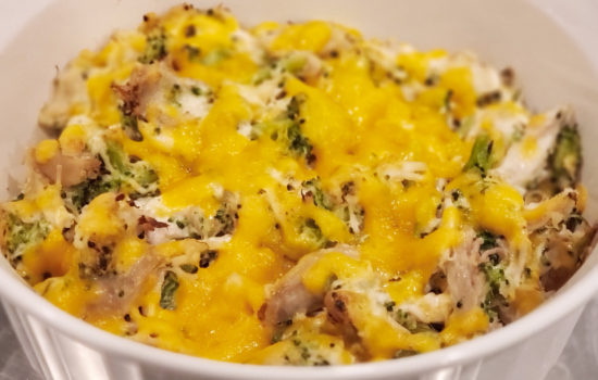 Easy Cheesy Rotisserie Chicken & Broccoli Bake