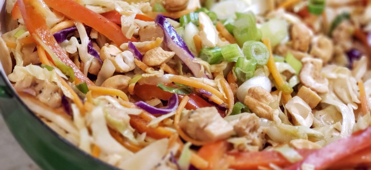 Thai Salad with the BEST Peanut Sauce!