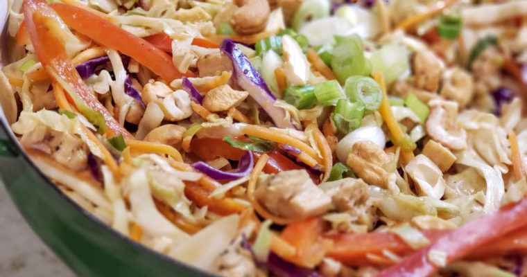 Thai Salad with the BEST Peanut Sauce!