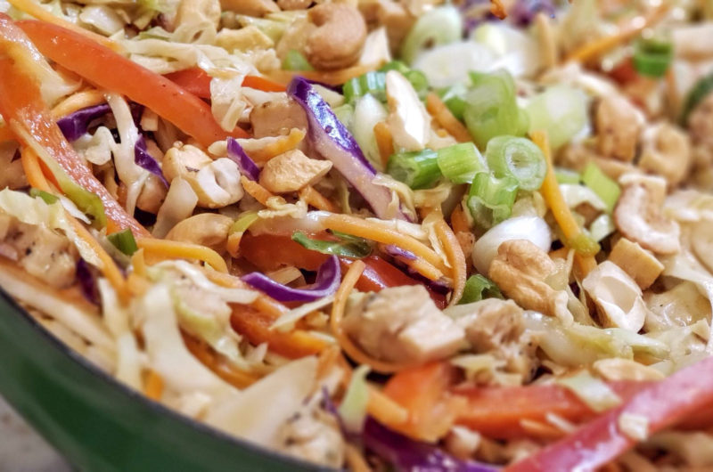 Thai Salad with the BEST Peanut Sauce!