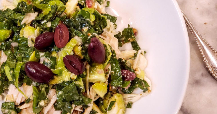 The Best Chopped Kale & Brussel Sprout Salad!