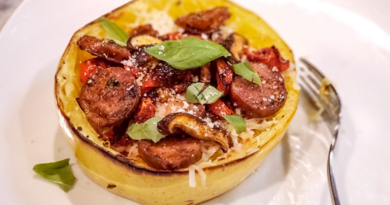 Low Carb Spaghetti Squash Personal Pan Pizzas