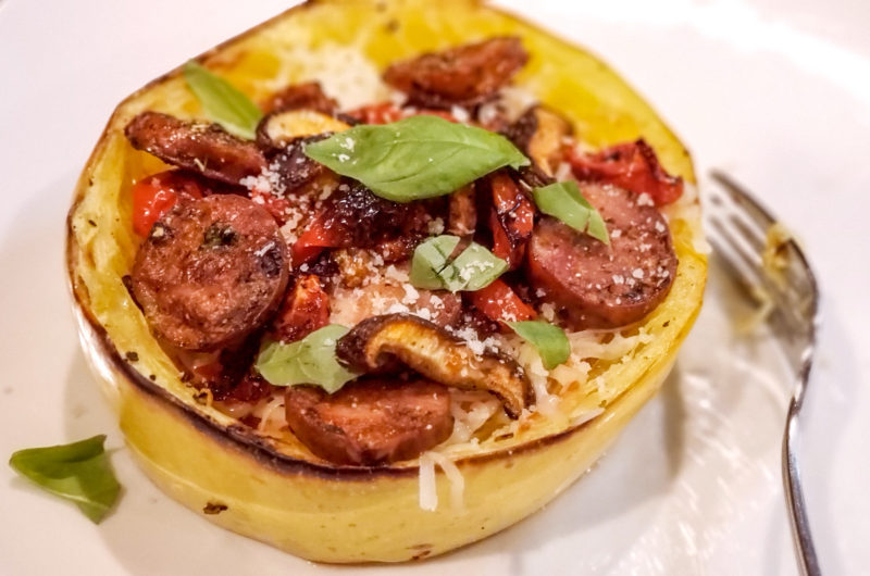 Low Carb Spaghetti Squash Personal Pan Pizza