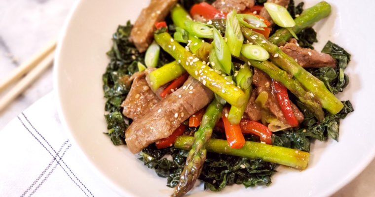My Creation: the Steak & Asparagus Stir-fry Salad