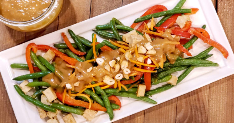Simple Thai Green Beans & Tofu with Peanut Sauce