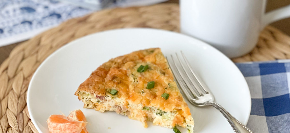 The Best Brunch Quiche – Broccoli, Bacon and Cheddar!