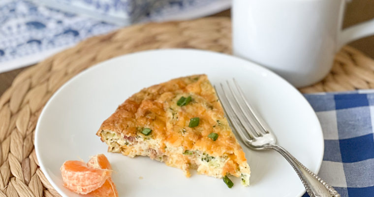 The Best Brunch Quiche – Broccoli, Bacon and Cheddar!
