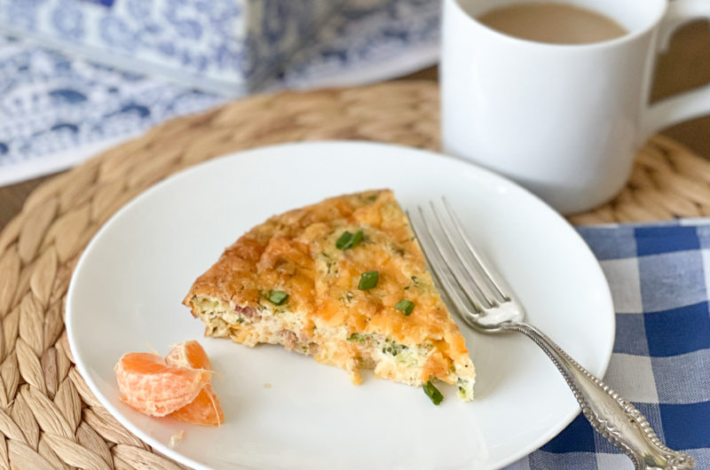 The Best Brunch Quiche - Broccoli Bacon and Cheddar