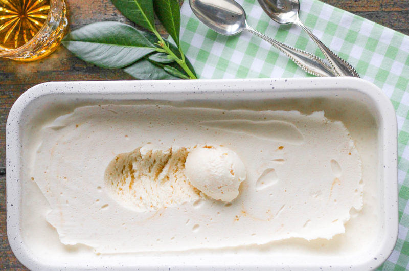 Boozy Bourbon Caramel Ice Cream