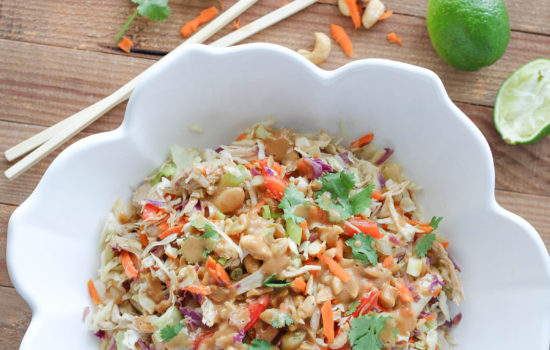 Nom Nom Peanutty Thai Chicken Ramen Salad