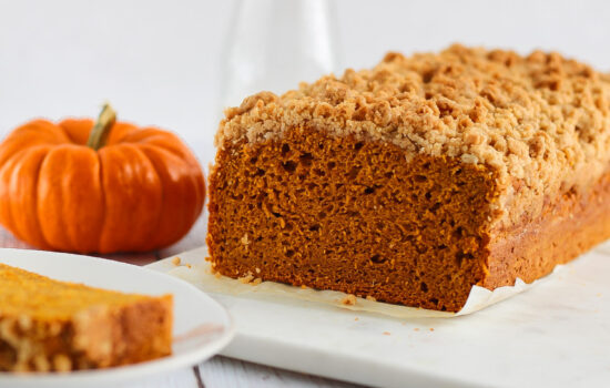 Simple Cake Mix Pumpkin Streusel Bread