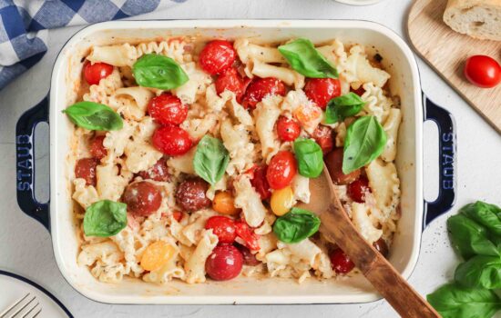 Simple Creamy Baked Boursin & Tomato Pasta