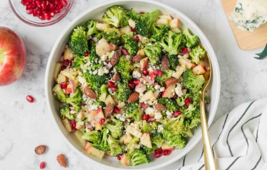 Easy Make Ahead Pomegranate, Broccoli & Apple Salad