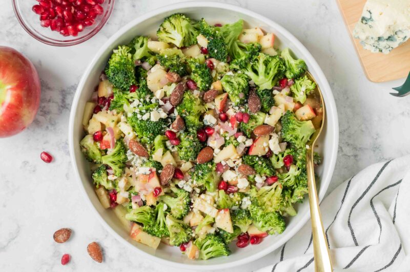 Easy Make Ahead Pomegranate, Broccoli & Apple Salad
