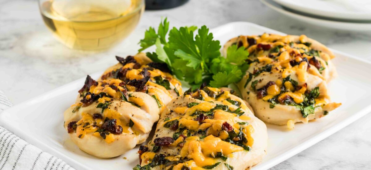 Spinach, Bacon & Cheddar Hasselback Chicken