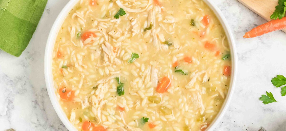 Simple Lemon Chicken Orzo Soup