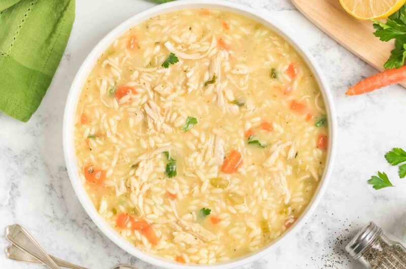 Lemon Chicken Orzo Soup