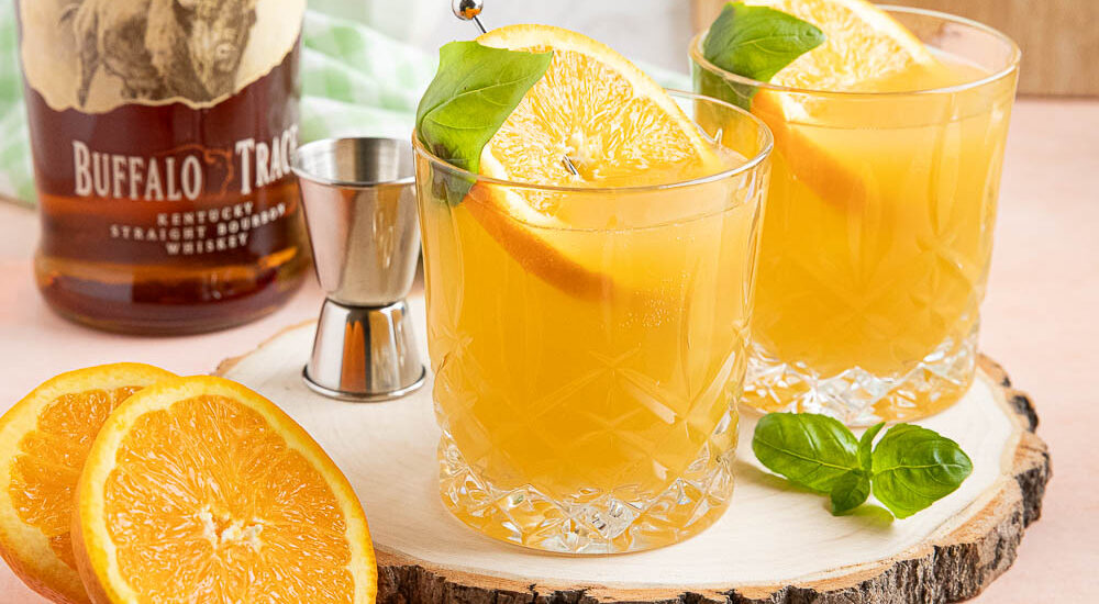 Make a Better Mimosa! The Basil Bourbon Mimosa!